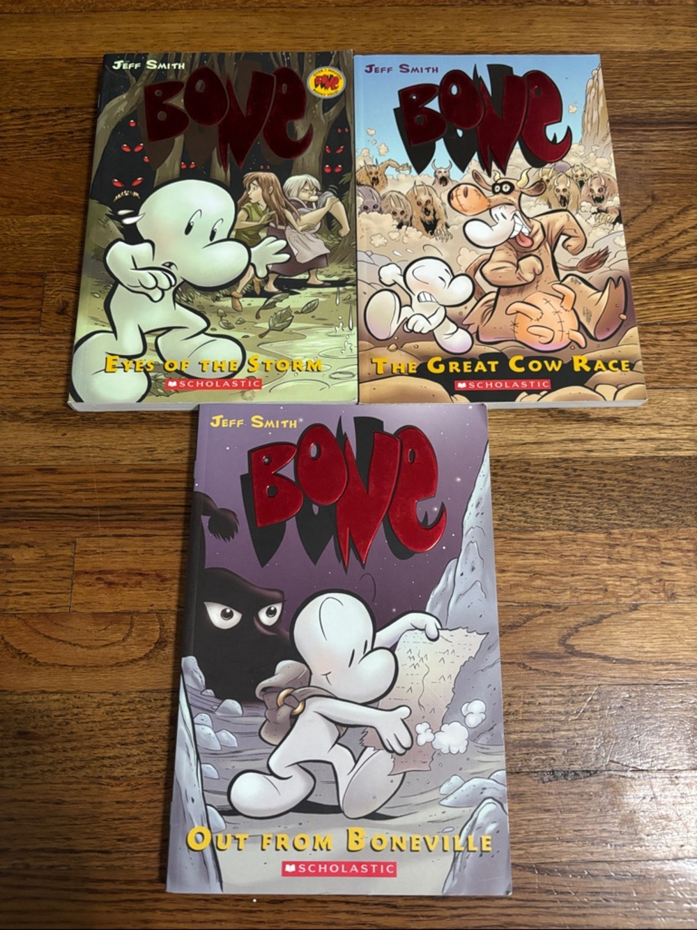 Bone graphic novels #1-3 by Jeff Smith